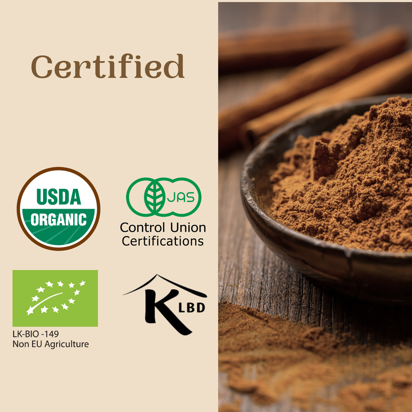 Organic True Ceylon Cinnamon Powder